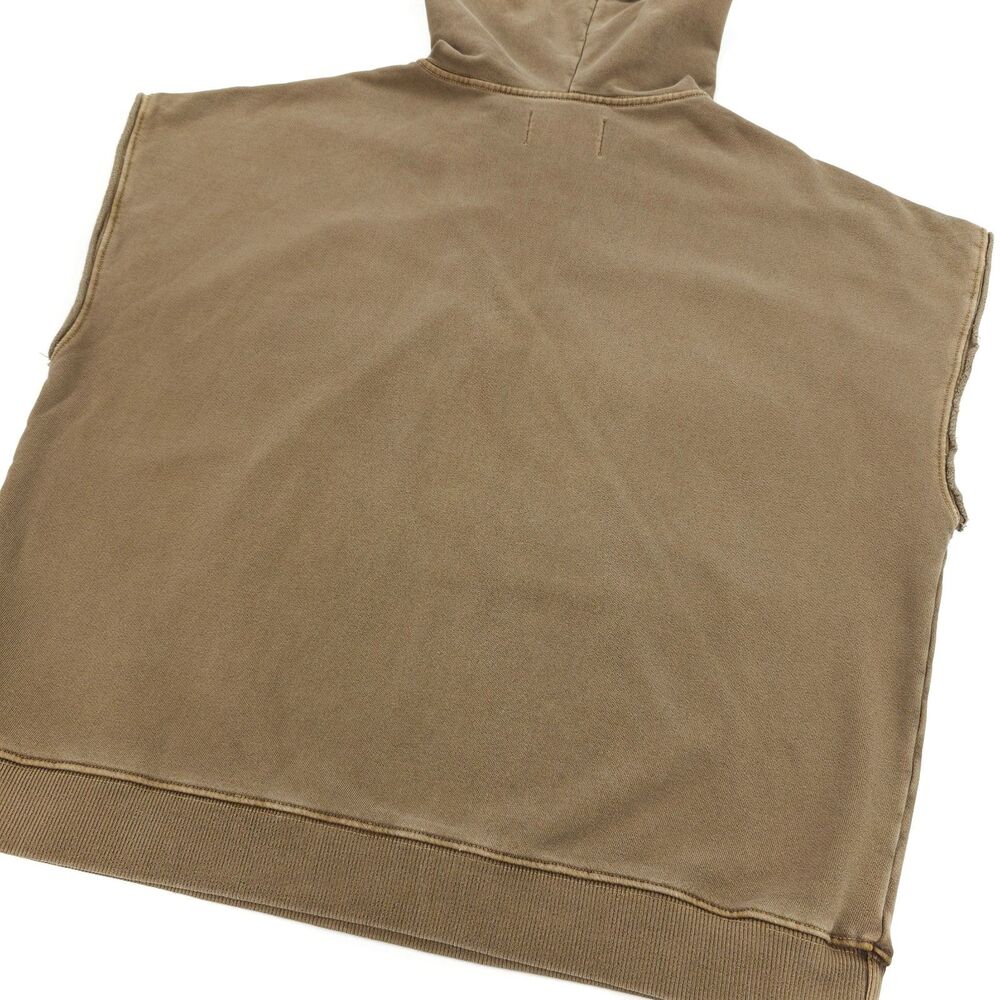 BUDRO Hickory Hero Half Zip Sleeveless Hoodie Minimal Grunge Streetwear 90s Y2k - Picture 9 of 11